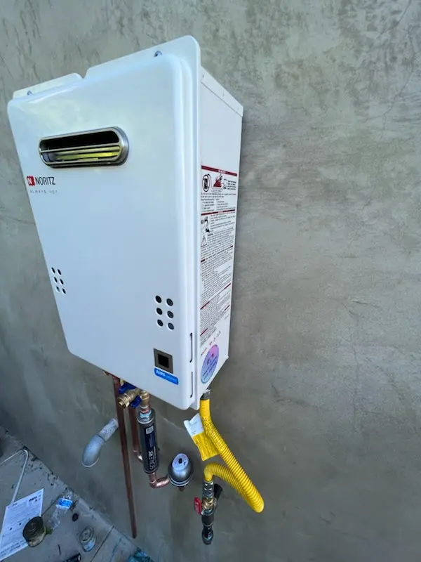 Tankless water heater installation for Brittany Estates homes